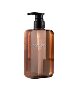 Góc nghiêng chai dầu gội, sữa tắm PETG 300ml trong suốt S101-007-300