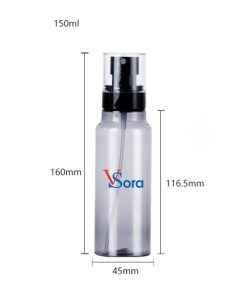 Kíc thước chai xịt phun sương nhỏ PET 150ml trong suốt S101-013-150