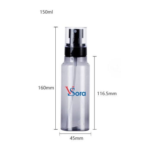 Kíc thước chai xịt phun sương nhỏ PET 150ml trong suốt S101-013-150