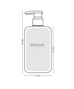 Kích thước chai dầu gội, sữa tắm PETG 300ml trong suốt S101-007-300