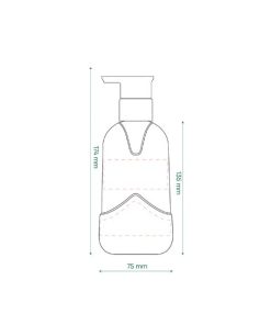 Kích thước chai dầu gội, dầu xả PET 400ml trong suốt S101-003