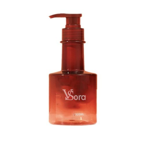 Chai nhua PET co dai vai phang 300ml nau trong S34-004-300