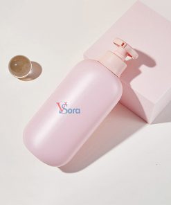 Chai nhựa PE đựng dầu gội màu hồng S22-001