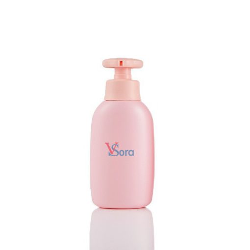 Chai nhựa PE đựng dầu gội màu hồng 280ml S22-001-280