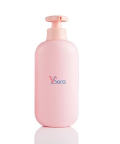 Chai nhựa PE đựng dầu gội màu hồng 500ml S22-001-500