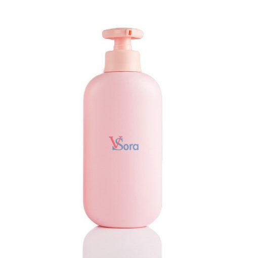 Chai nhựa PE đựng dầu gội màu hồng 500ml S22-001-500